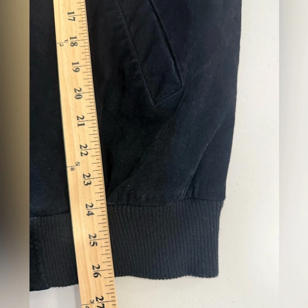 Aladdin Las Vegas Vintage Suede Bomber Jacket Black Collector's item size L